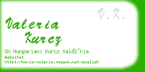 valeria kurcz business card